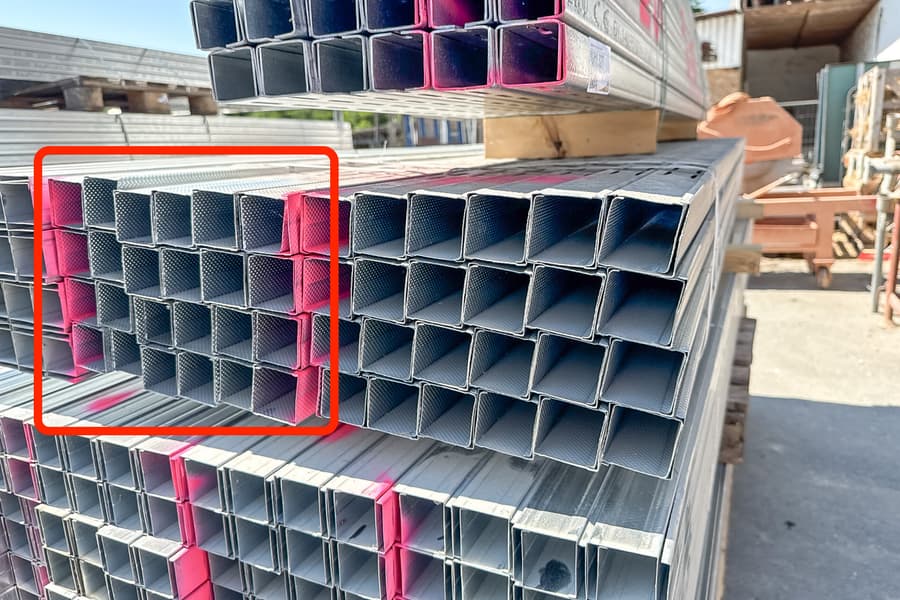 Bund mit 48 Trockenbauprofile Rigips, 132 lfm